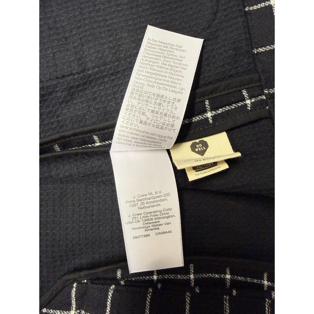 Madewell Waffleback Shaw Blazer Jacket Black White Windowpane Plaid NWT Sz L - Picture 10 of 15